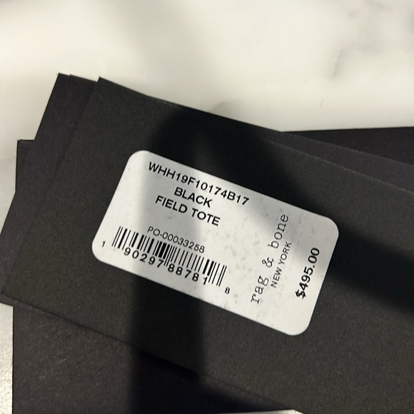 NWT Rag & Bone black leather tote/purse/bag - Picture 9 of 9